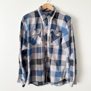 Sombrio Mens XL Plaid Long Sleeve Button Up Shirt‎ Riding Casual